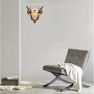 E26 bulb industrial mount light gold and white fixtures light resin and glass wall light