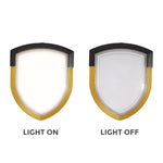 3000K LED wall sconce gold and black aluminum frame wall light fixture with 2 layer acrylic covered shade 3D touch