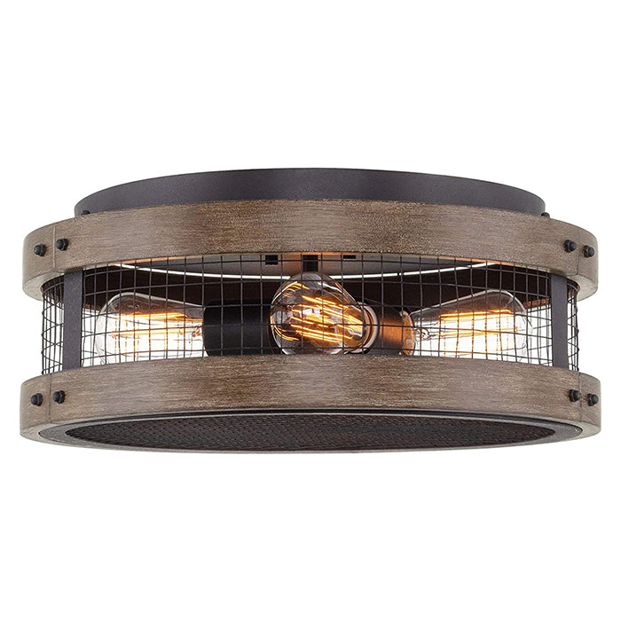 4 light farmhouse flush mount ceiling lamp wood black frame ceiling light