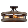 4 light semi flush mount ceiling lighting fixture antique blacek industrial ceiling lamp