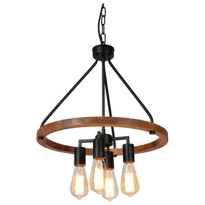 4 light wood farmhouse chandelier kitchen island pendant lighting