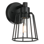 Black cage wall sconce farmhouse wall lighting fixture