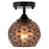 Black industrial mini semi flush mount ceiling light fixture modern ceiling lamp