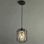 Mini pendant light fixture crystal cage pendant lamp