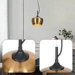 1-Light copper pendant light Metal kitchen island lights hanging Modern gold light fixture