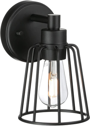 Black cage wall sconce farmhouse wall lighting fixture