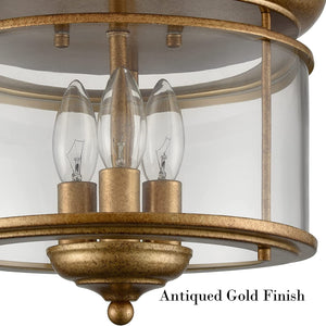 3 light industrial flush mount ceiling light fixture antique gold ceiling lamp