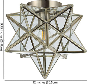 Moravian star ceiling light contemporary flush mount ceiling fixture