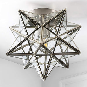 Moravian star ceiling light contemporary flush mount ceiling fixture