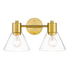 2 Light modern wall lights Bathroom vanity wall light fixture with Glass Shade