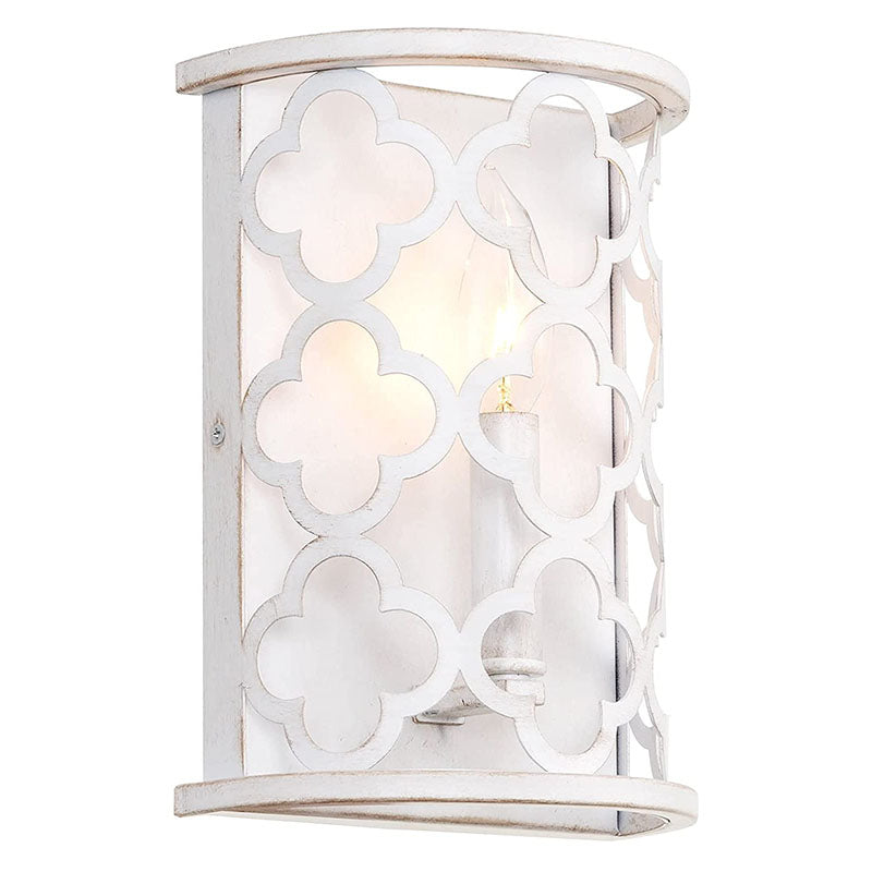 Modern simplicity wall light white frame wall fixture