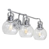 3 Light bubble glass wall lights Contemporary chrome wall lamp with chrome finish